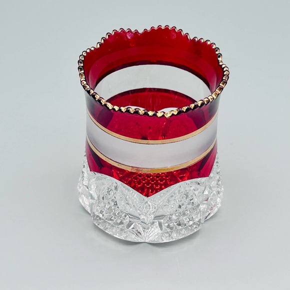 EAPG Duncan Miller Button Arches Ruby Flash Spoon Holder - Picture 2 of 5